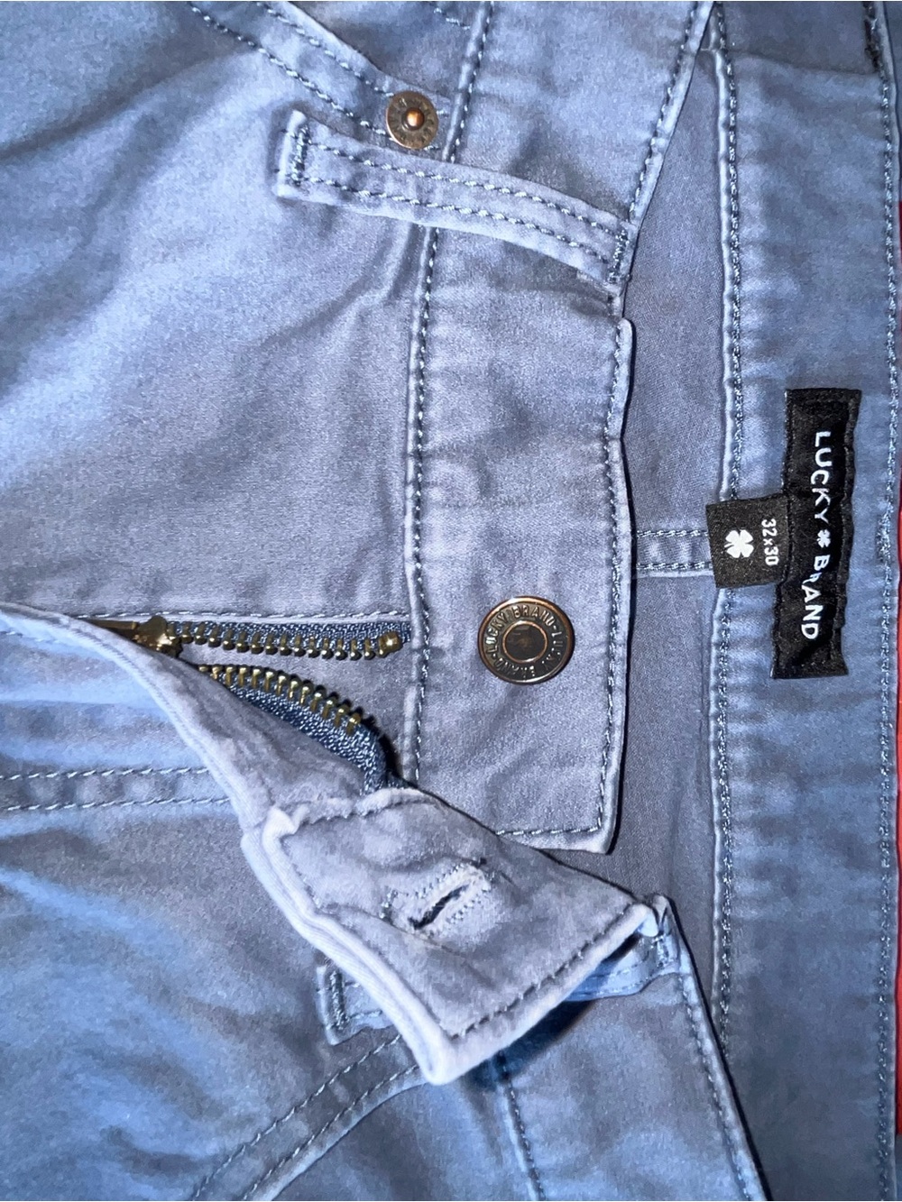 Lucky Brand Light Blue Men's Jeans with Leather Patch image 4